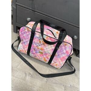 Betsey Johnson Quilted Tie dye Weekender Duffel Bag Travel Carry NWOT